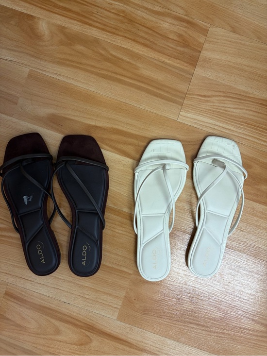 Reformation Shoes - Strappy Slide Sandals in brow  and White bundle!